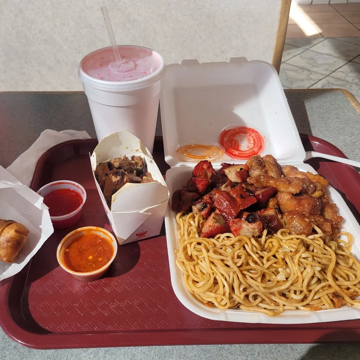 3 Item Combo Orange Chicken Teriyaki Chicken BBQ Pork
