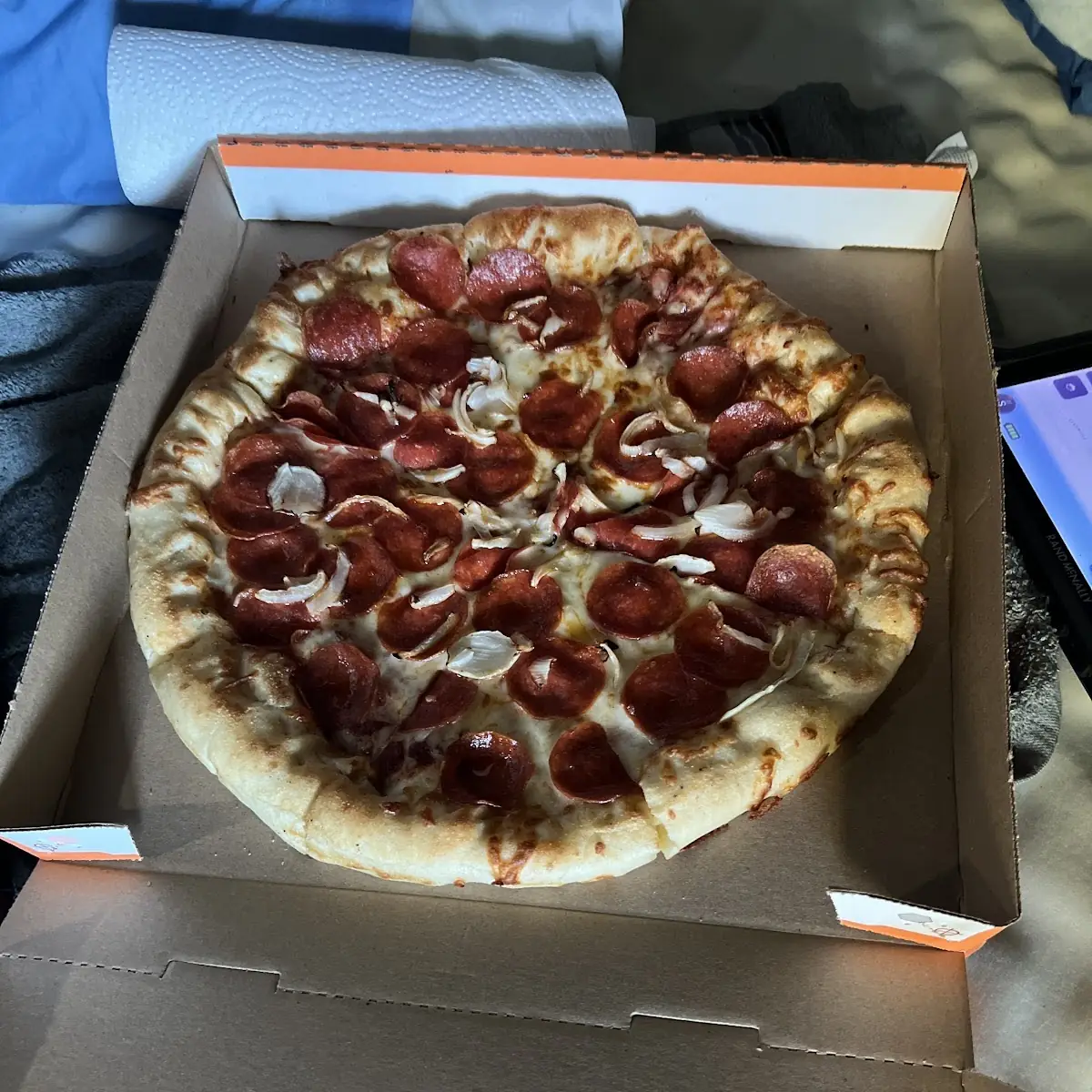 Pepperoni Pizza and Onion