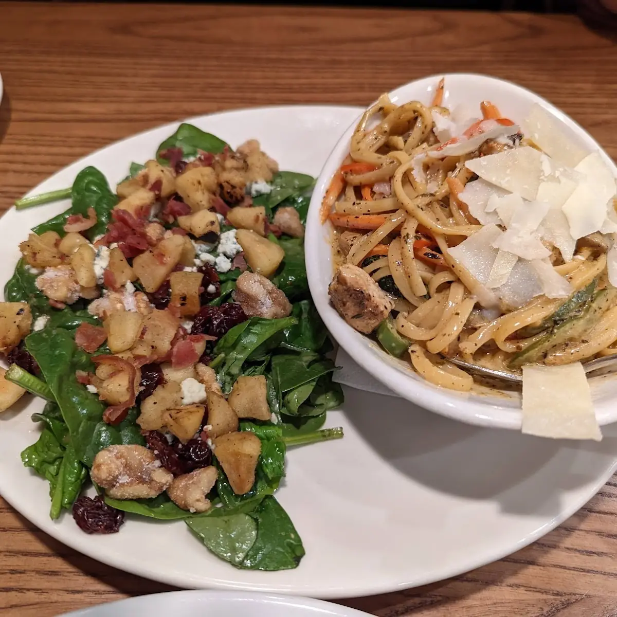 Roasted Apple Salad with Cajun Chicken Pasta