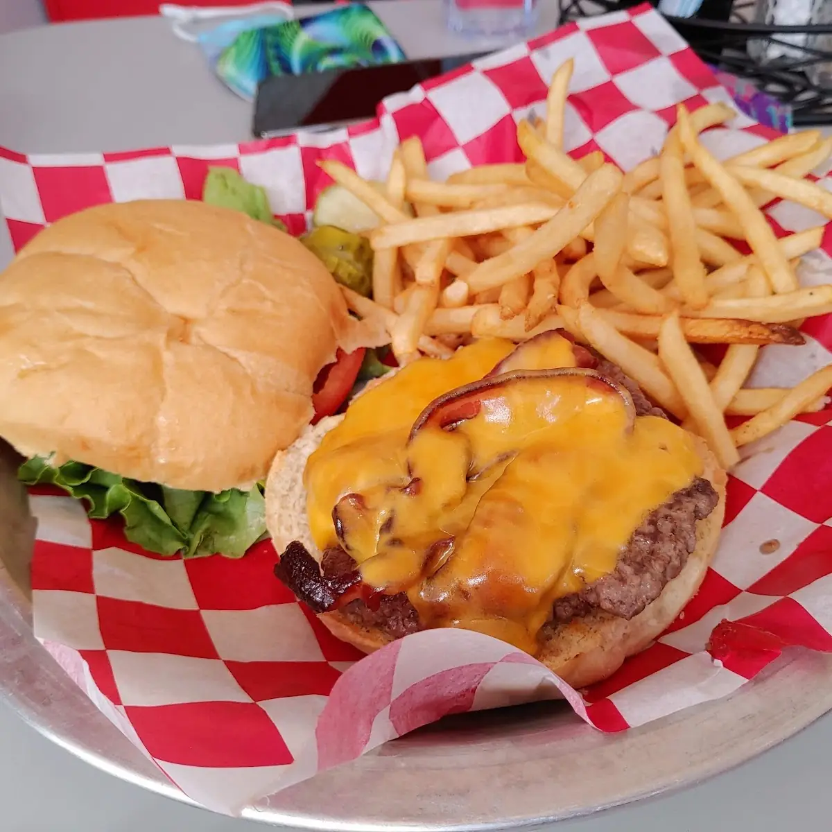 Bacon Cheeseburger and Fries
