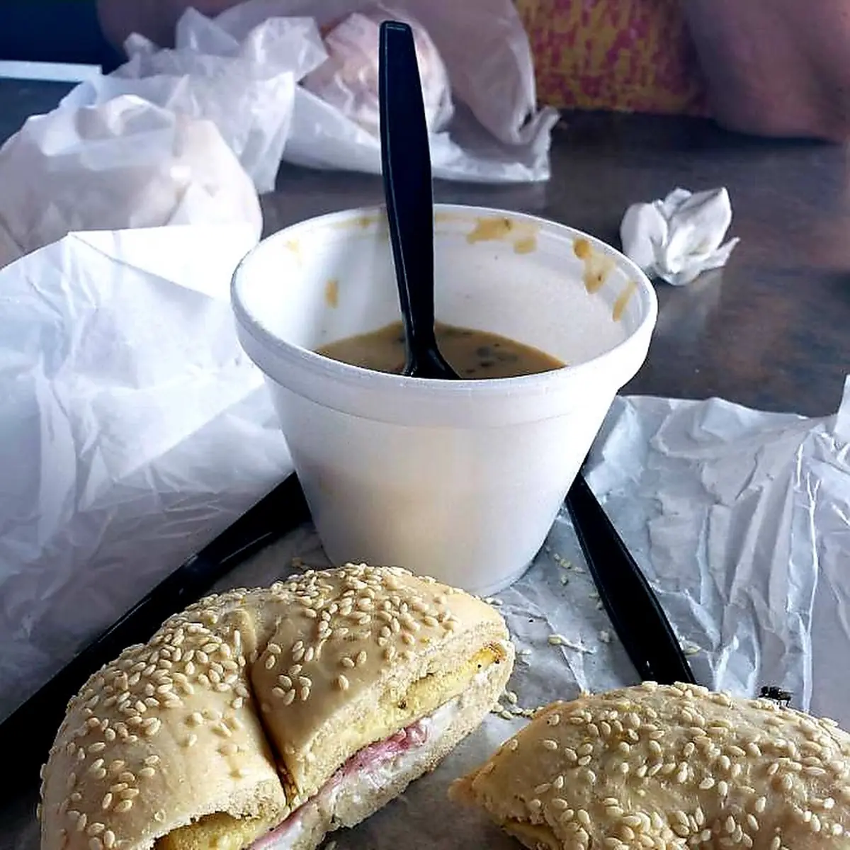Breakfast Sandwich on Sesame Bagel