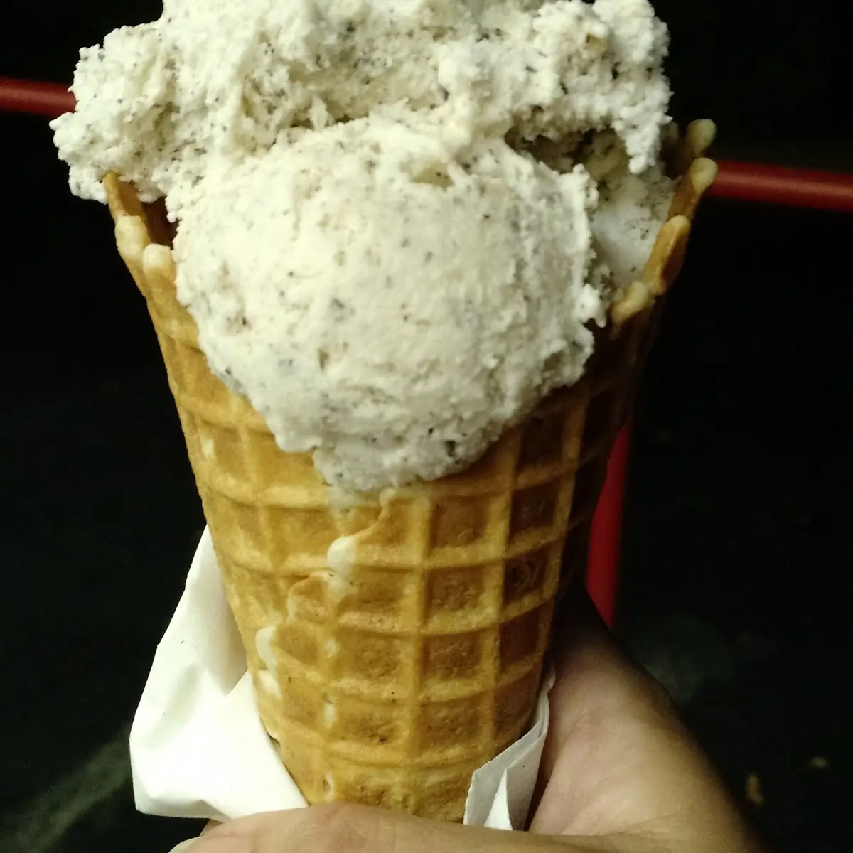 Chocolate Chip Cookie Dough Waffle Cone