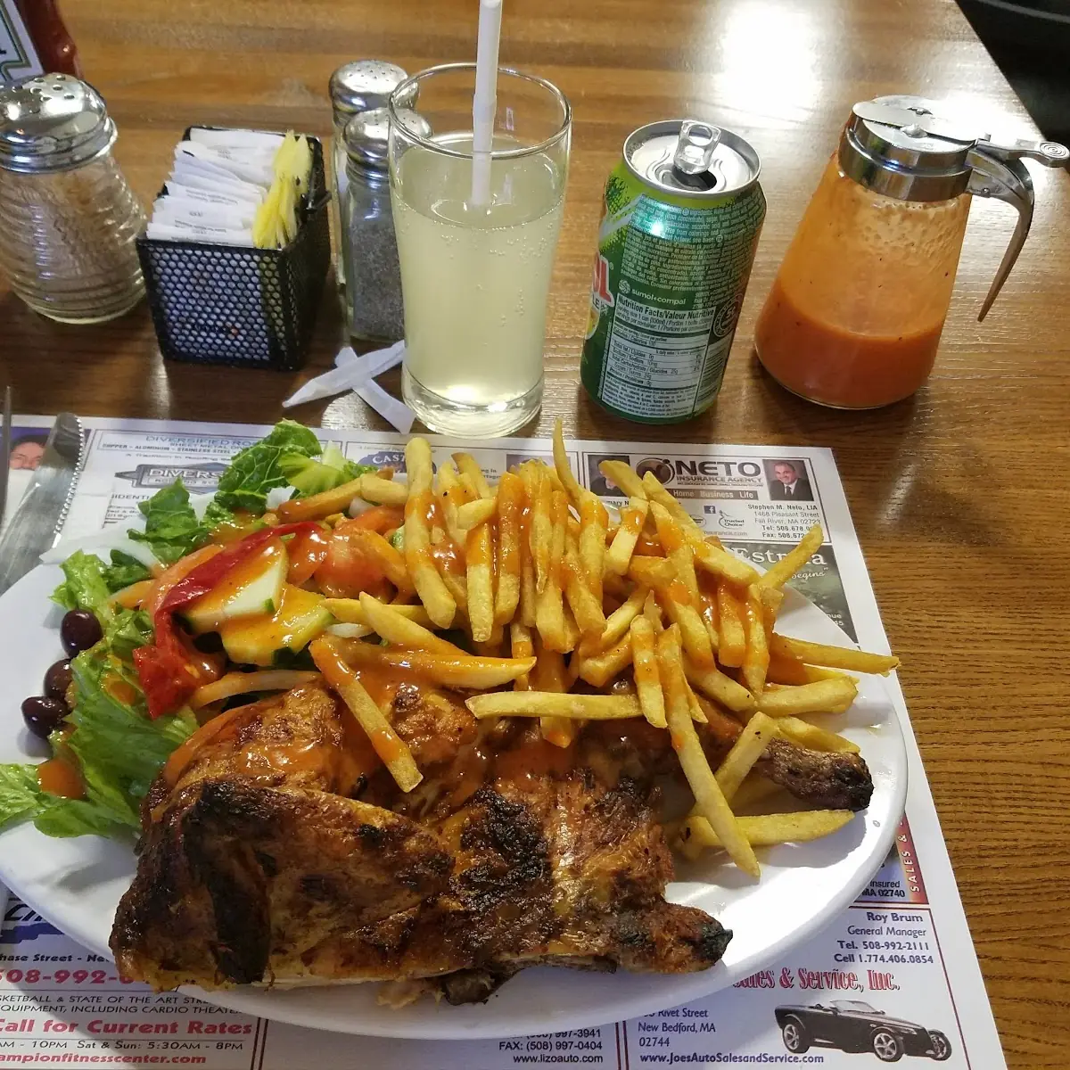 Half Chicken Salad and Fries