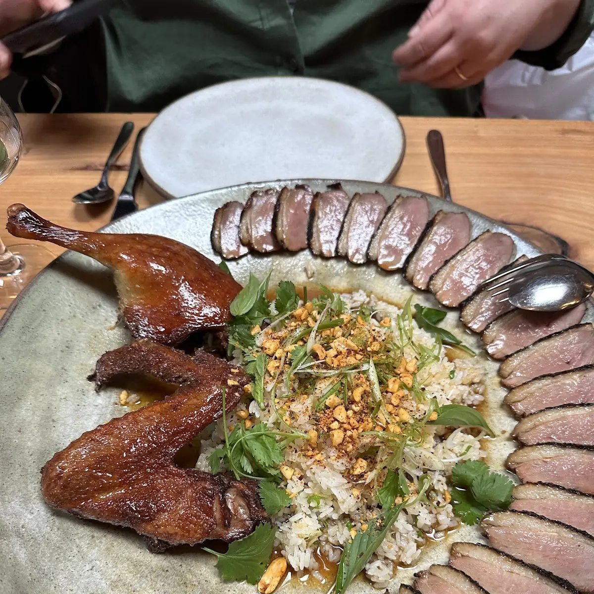 Sliced Duck Breast with Rice