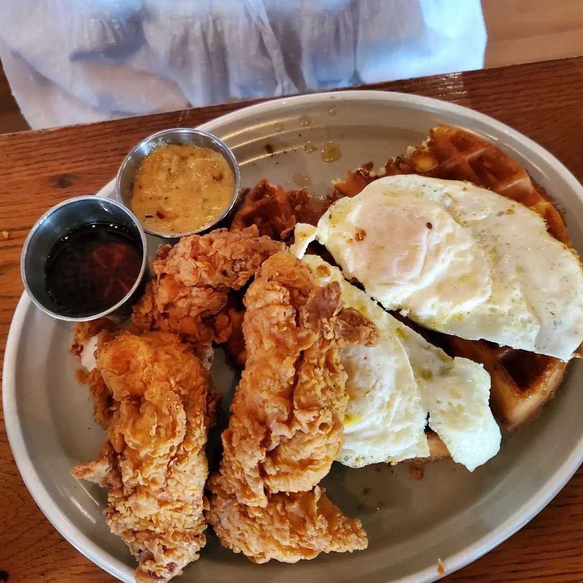 Chicken & Waffle with Eggs