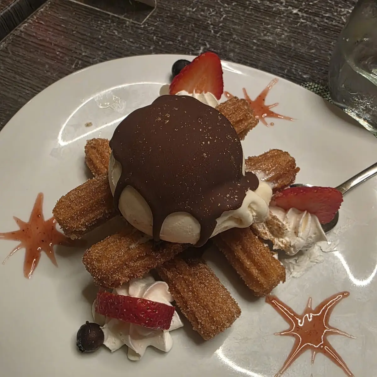 Churros and Vanilla Ice Cream