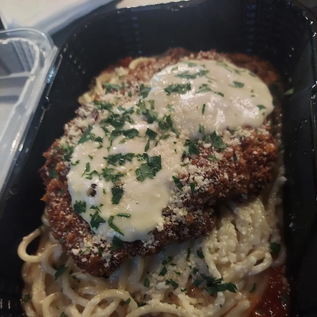Parmesan Crusted Chicken Parmesan Pasta
