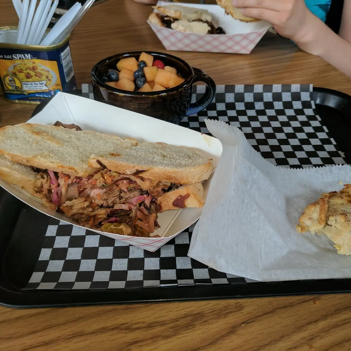 Pulled Pork Sandwich and a Handpie