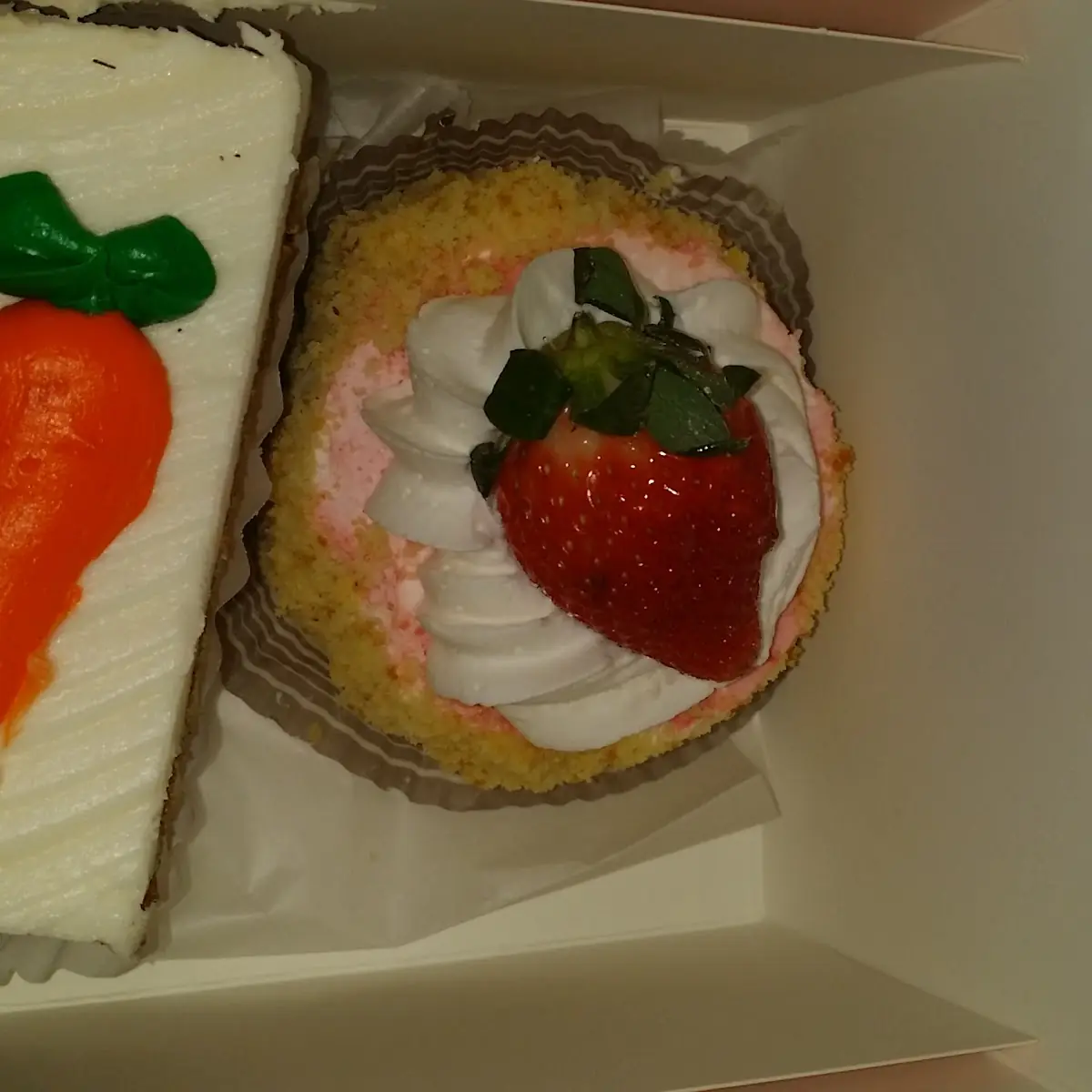 Carrot Cake Slice and Strawberry Cake Slice