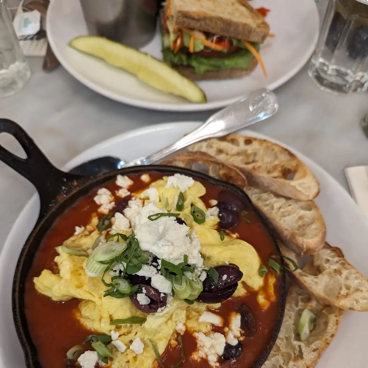 Shakshuka with Scrambled Eggs