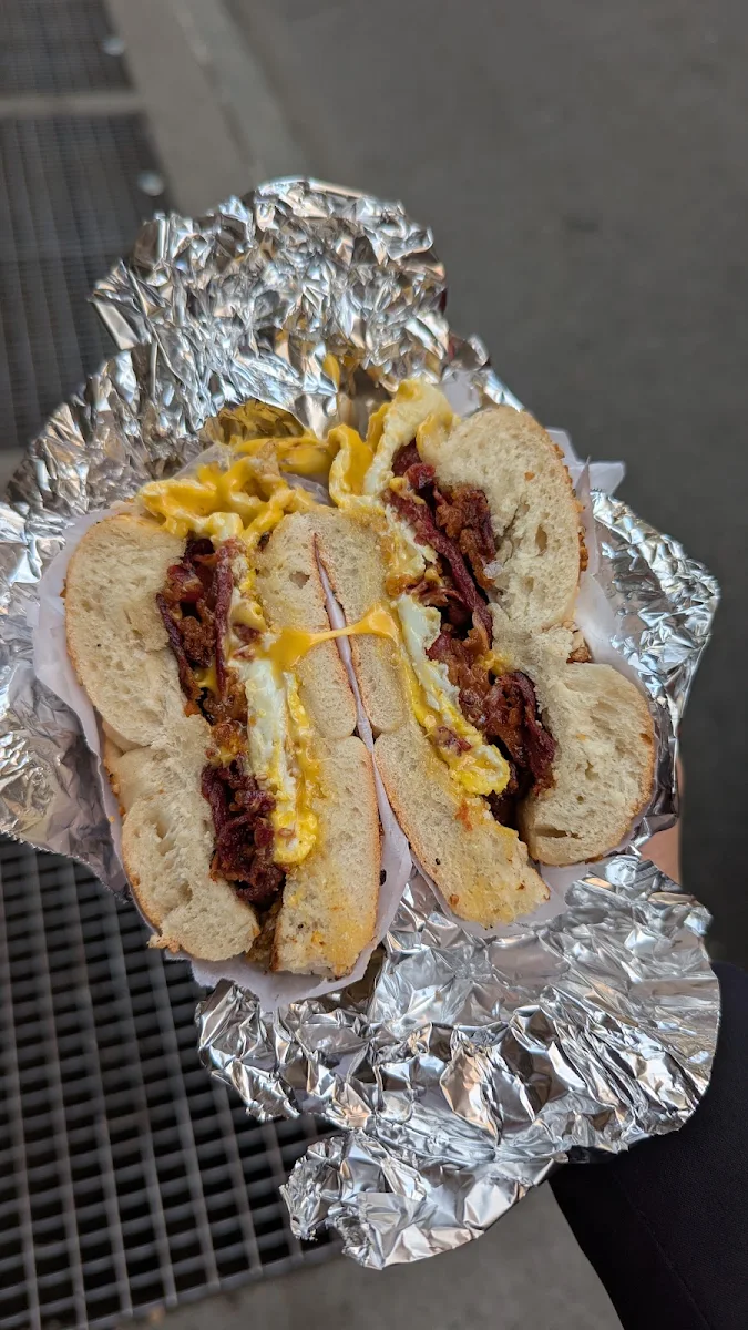 Bacon Egg Cheese on an Everything Bagel