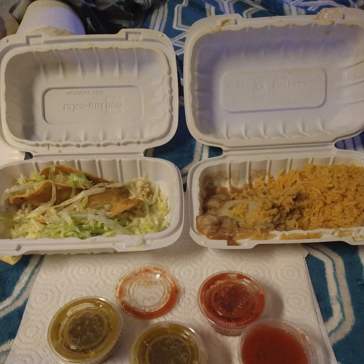 Chicken Tacos Rice and Beans