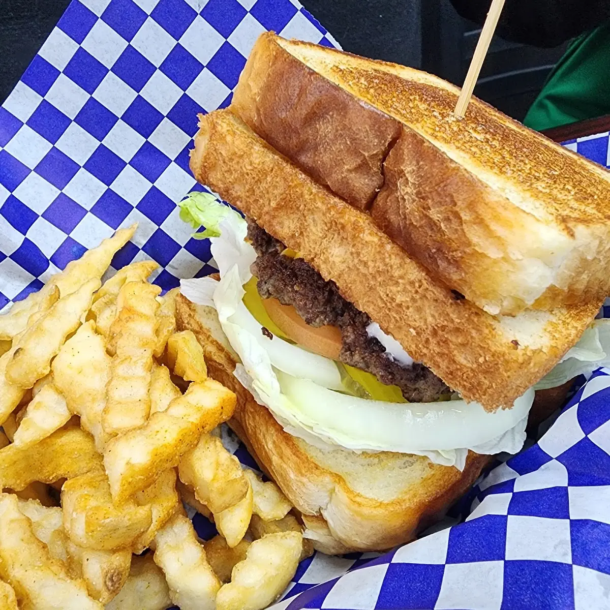 Sandwich with Fries in Basket