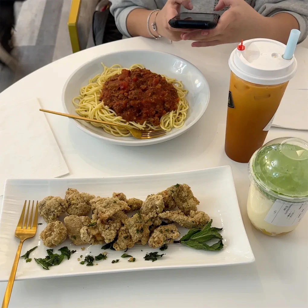 Popcorn Chicken Spaghetti