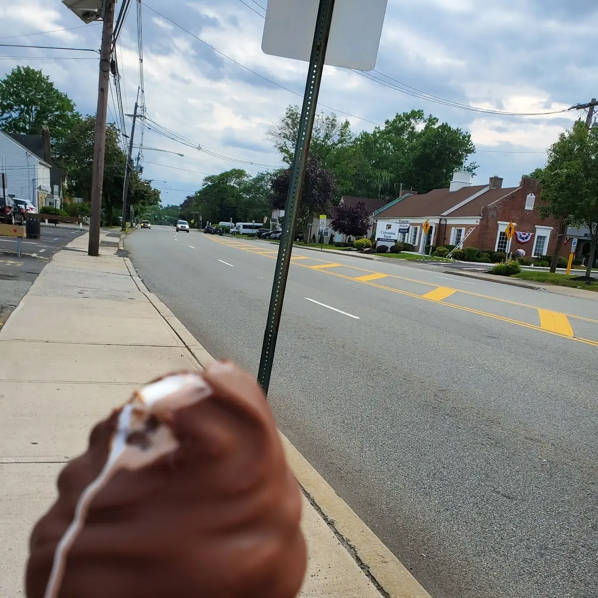 Chocolate and Vanilla Ice Cream Cone