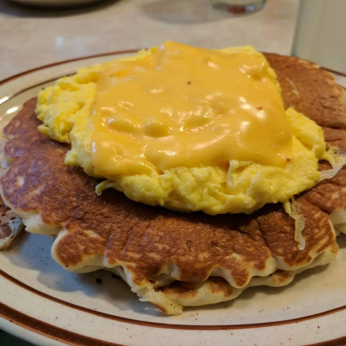 Ham and Cheese Omelette with Hash Brown Potatoes