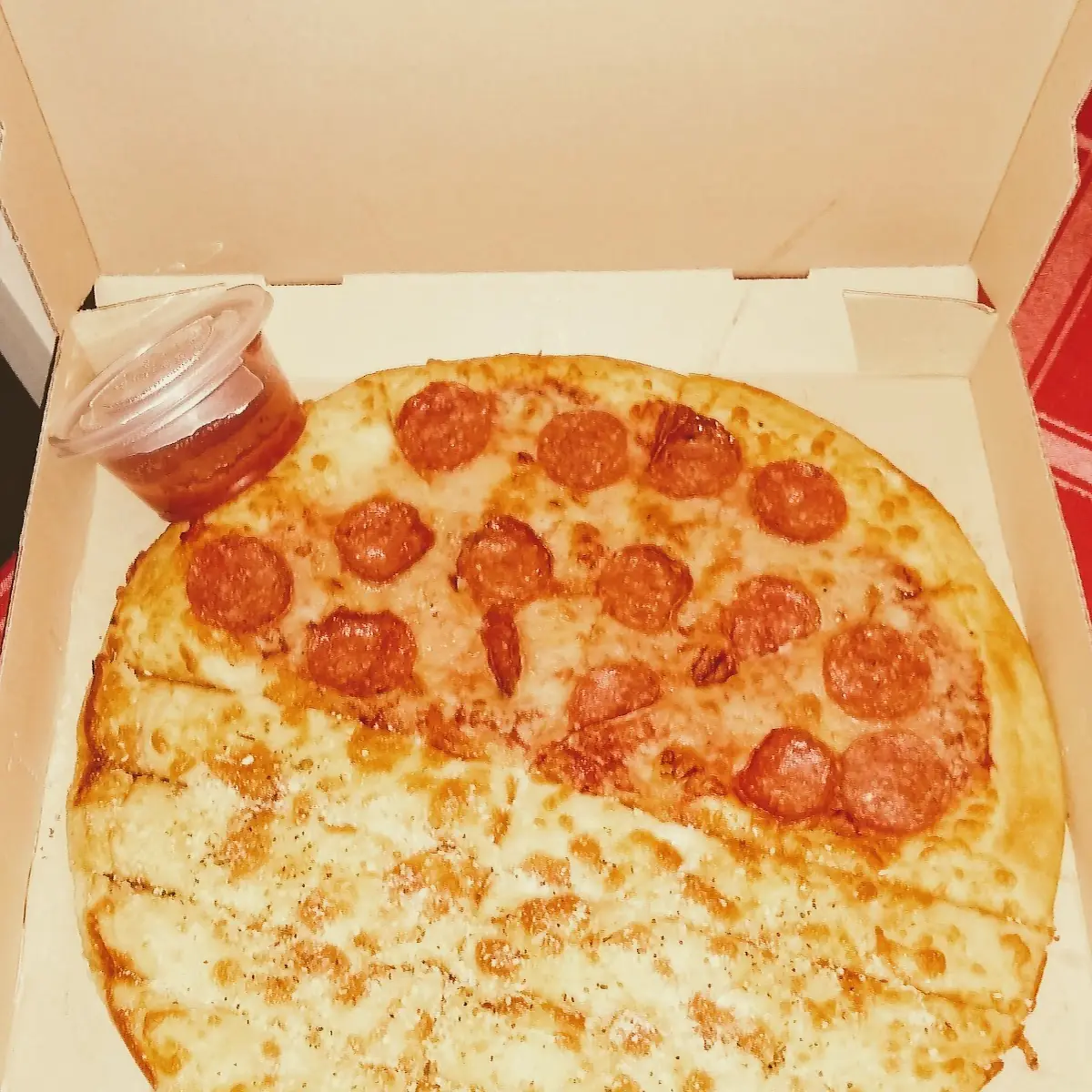 Pepperoni Pizza and Cheesy Bread Combo