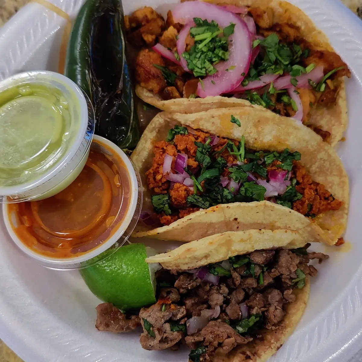 Steak and Pastor Tacos