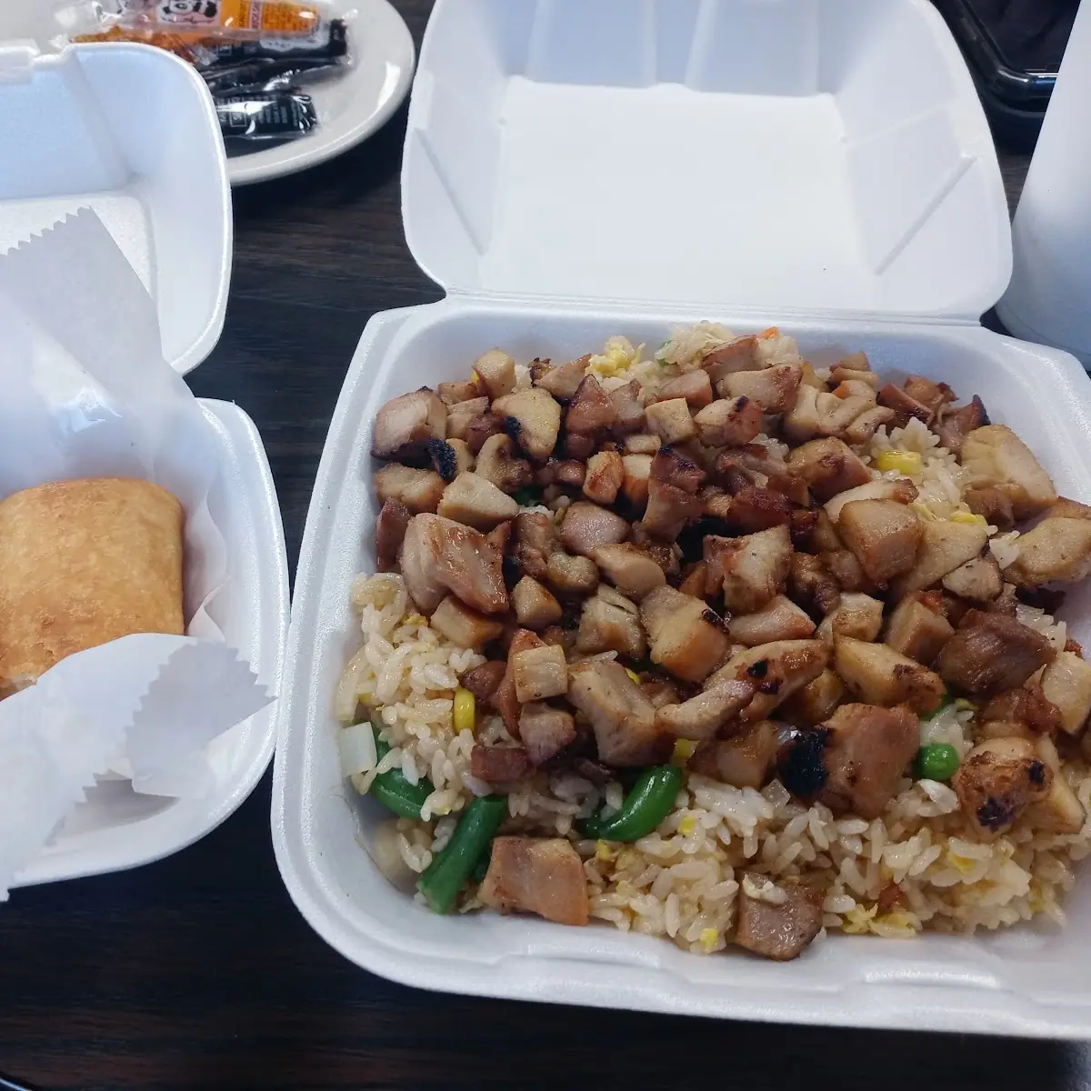 Chicken Fried Rice and Deep Fried Cheesecake