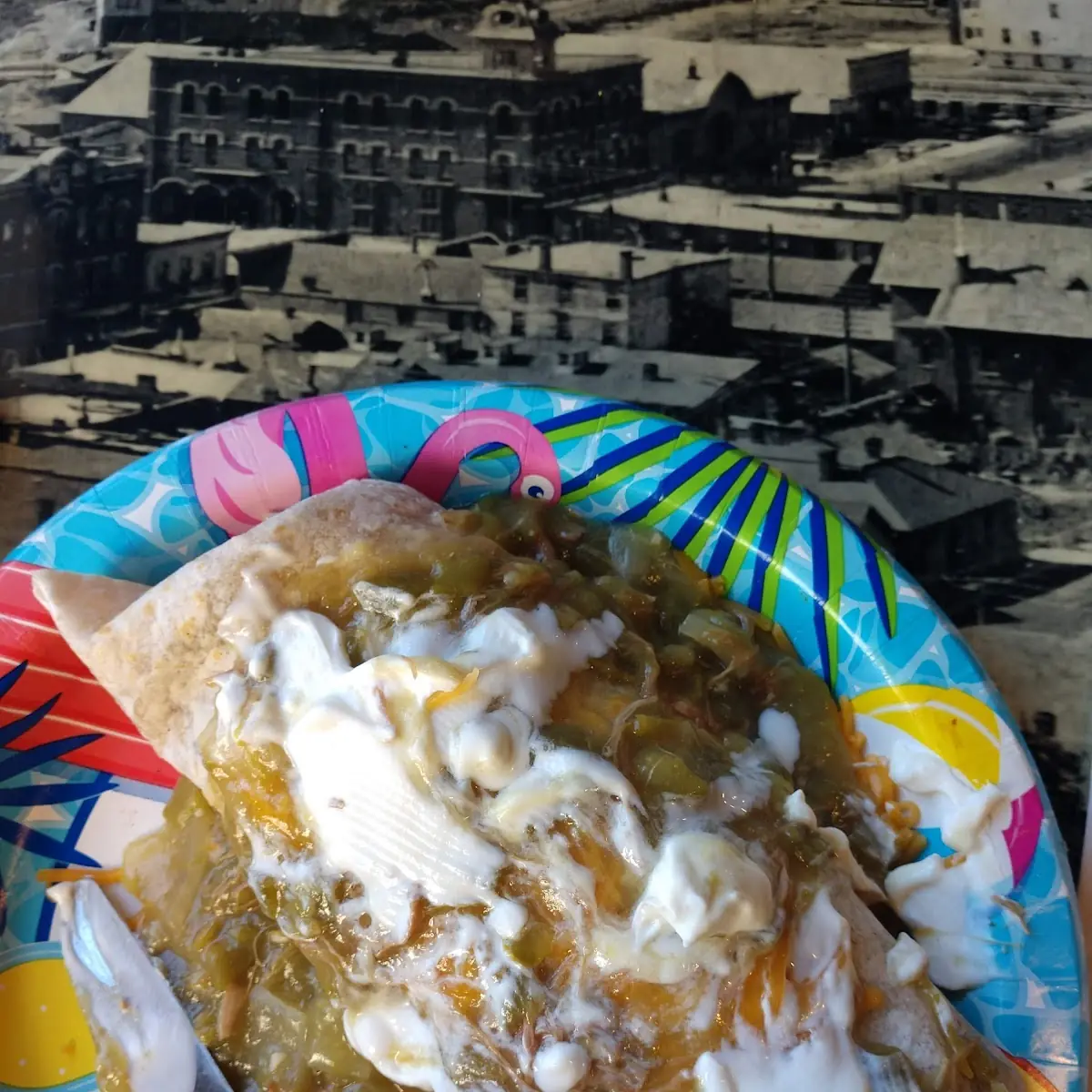 Breakfast Burrito with Green Chile