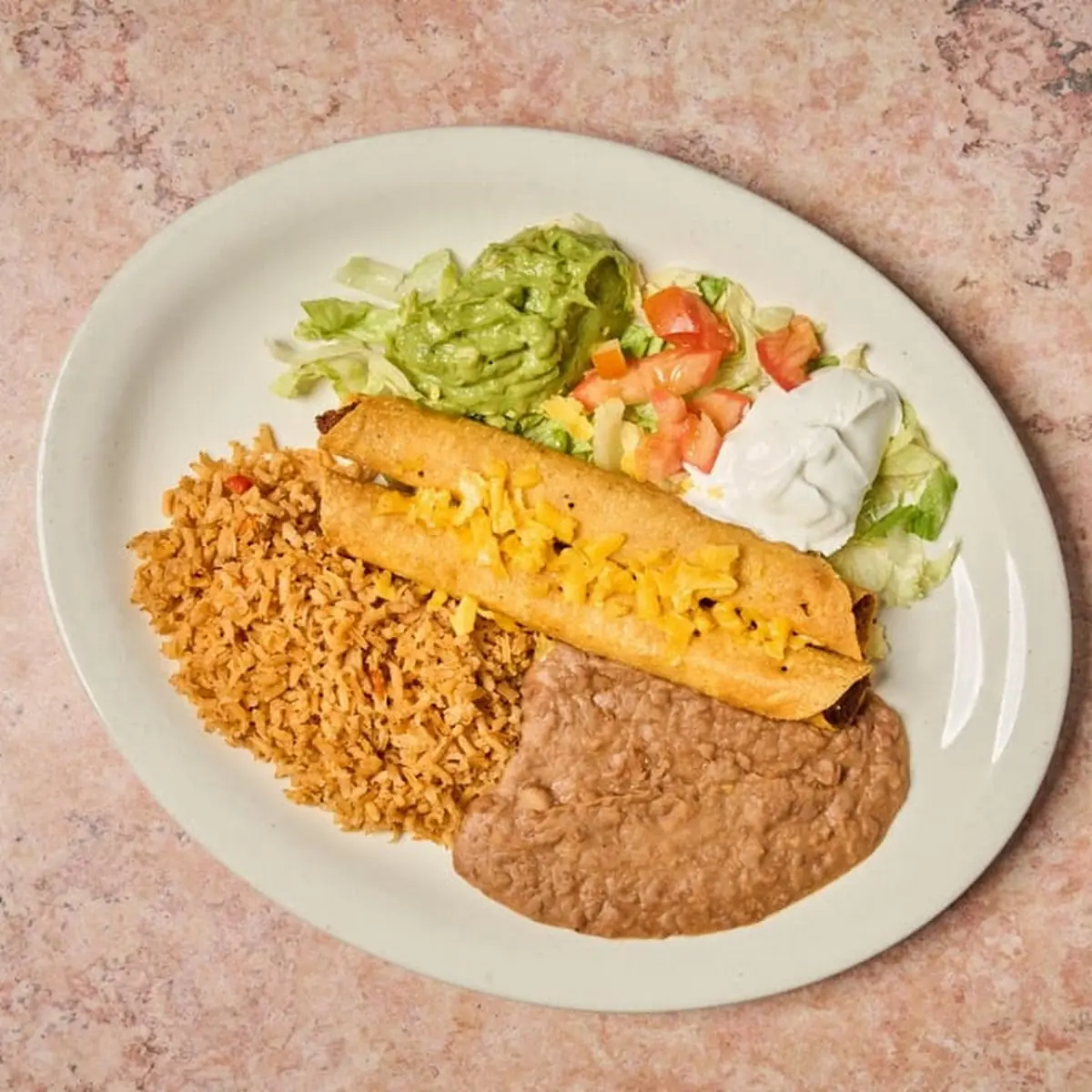 Cheese Enchiladas with Rice Beans