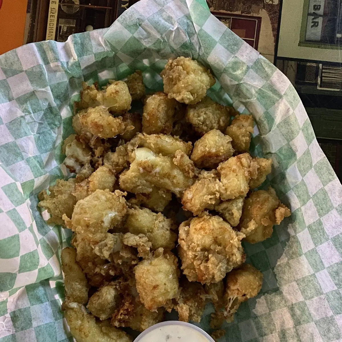 Cheese Curds with Ranch Dressing