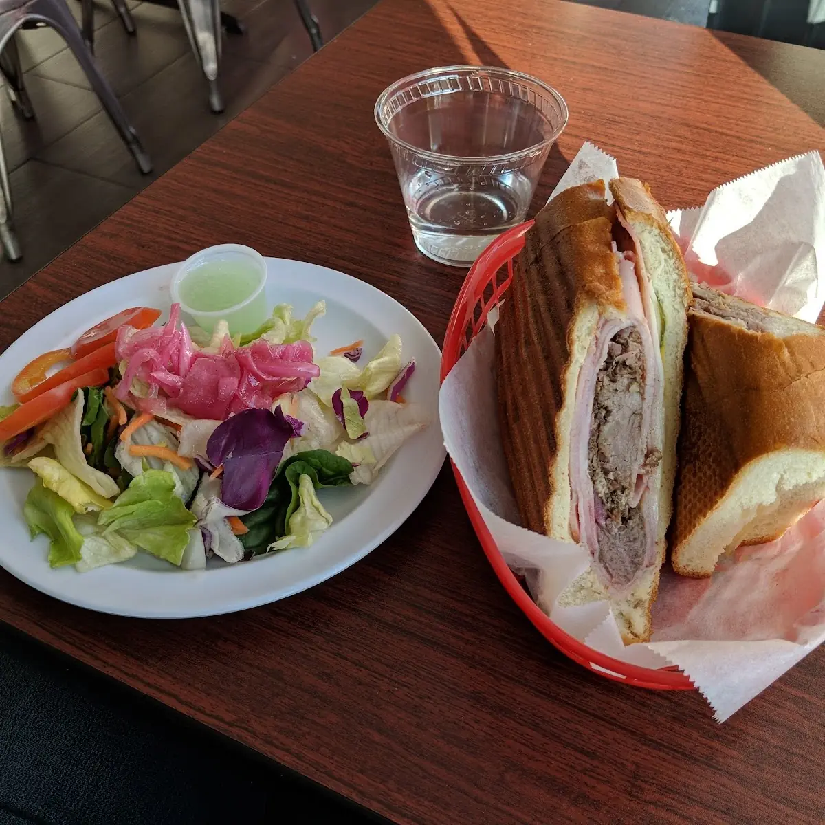 Cuban Sandwich and Salad