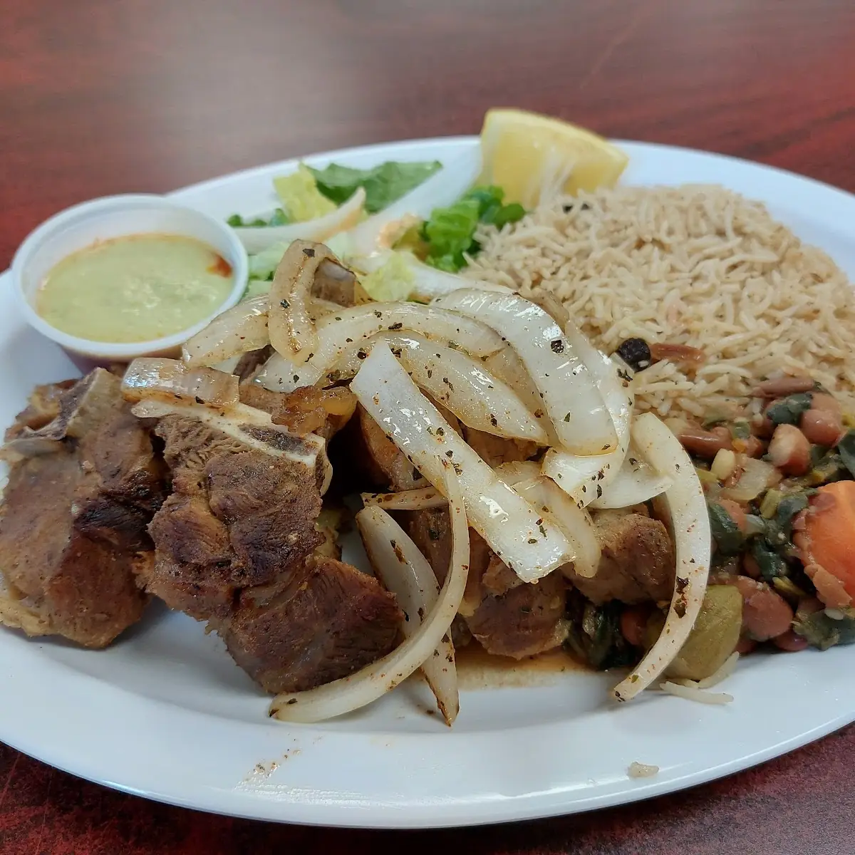 Goat Meat with Rice or Pasta