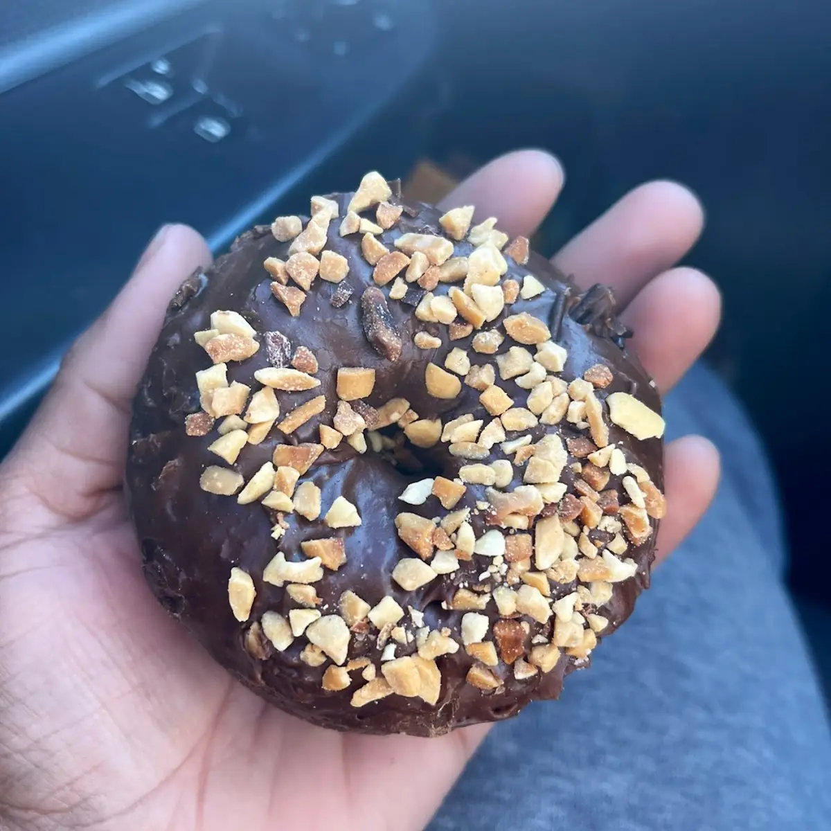 Chocolate Peanut Cake Donut