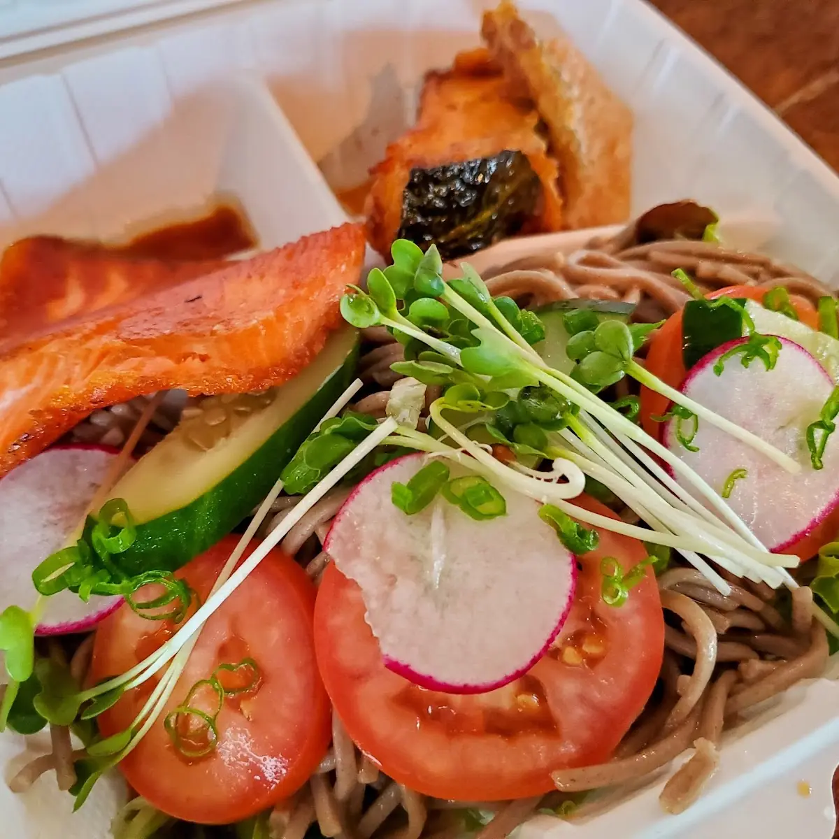 Salmon Soba Noodle Salad