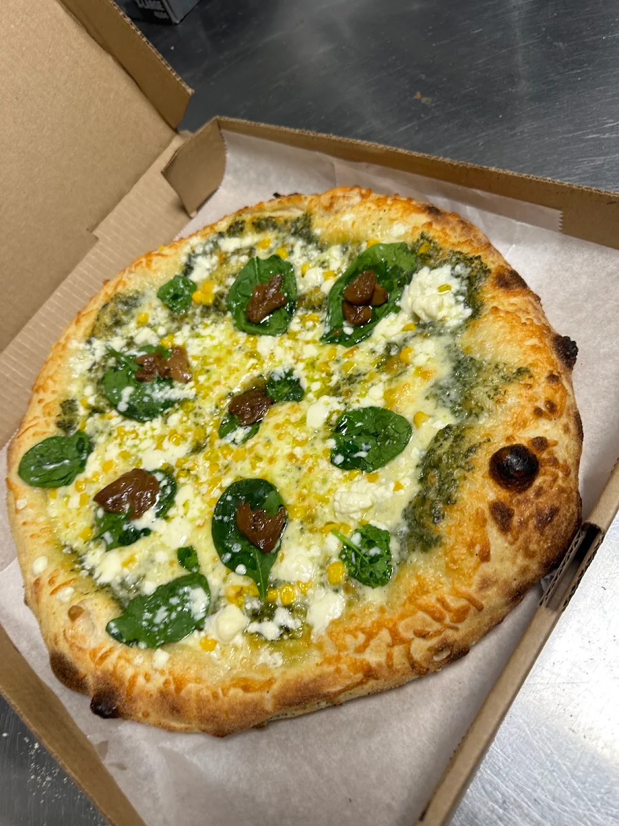14 Green Pesto Pizza