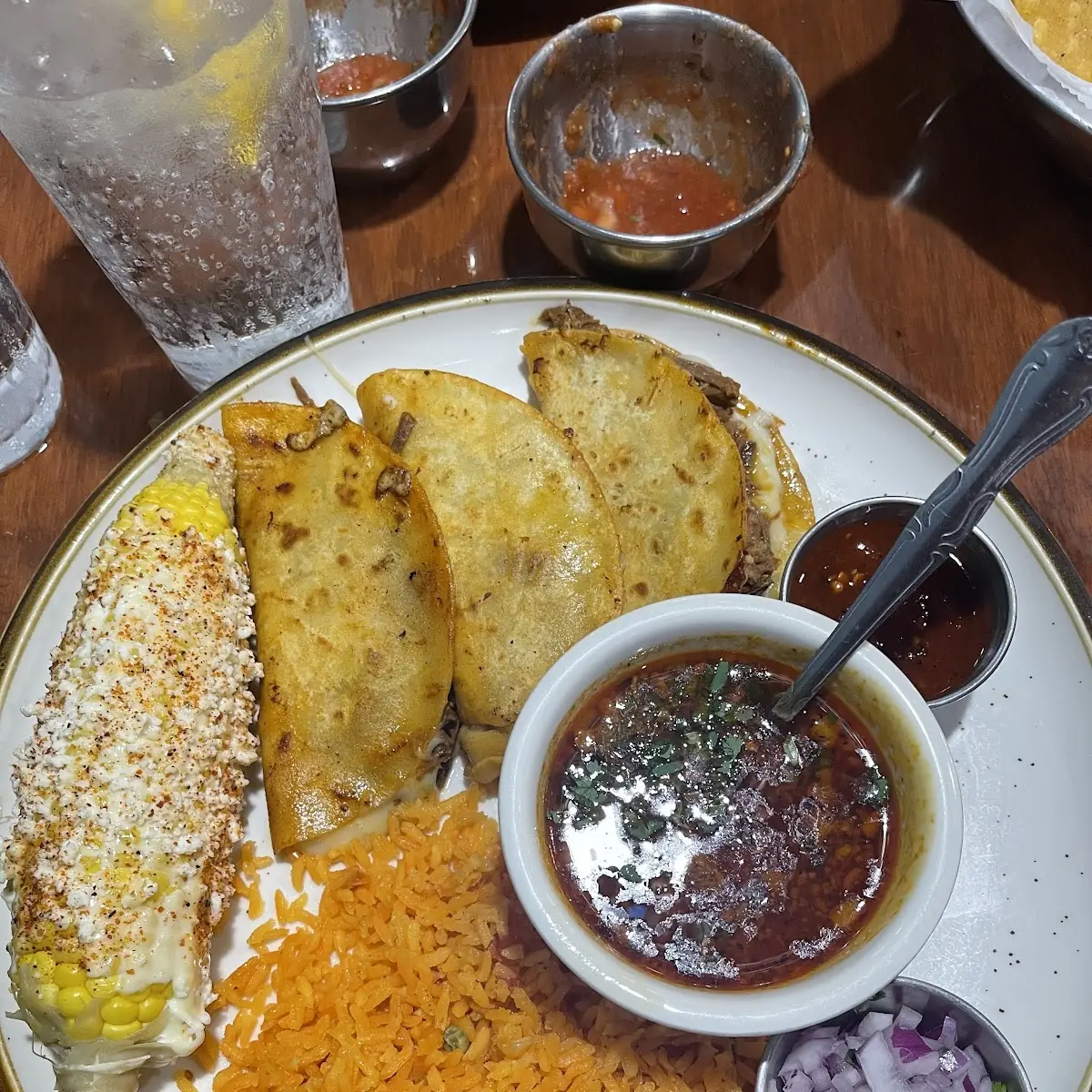 Birria Tacos with Street Corn