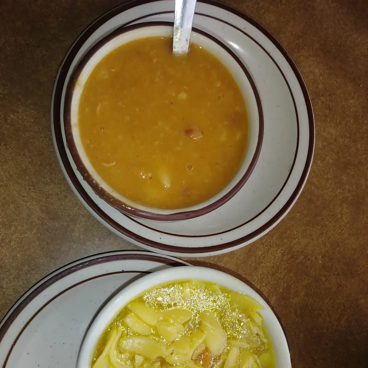 Chicken Noodle Soup and Bean Soup