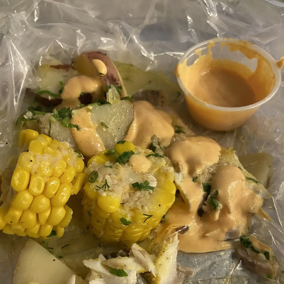Corn with Seafood Combo