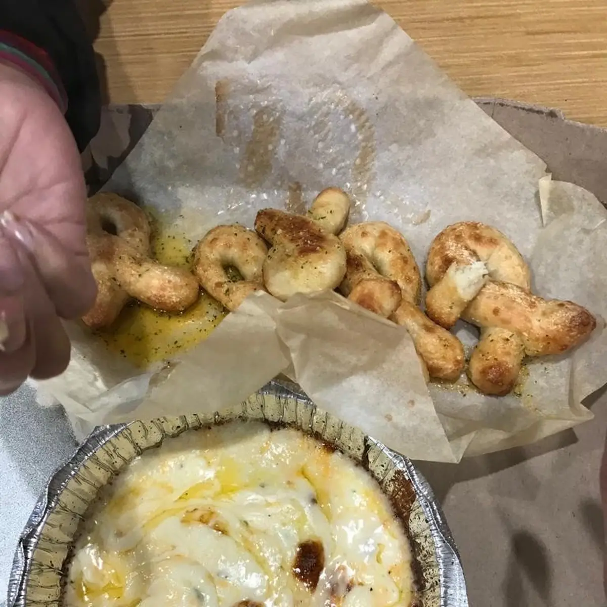 Bread Sticks and Cheese Dip