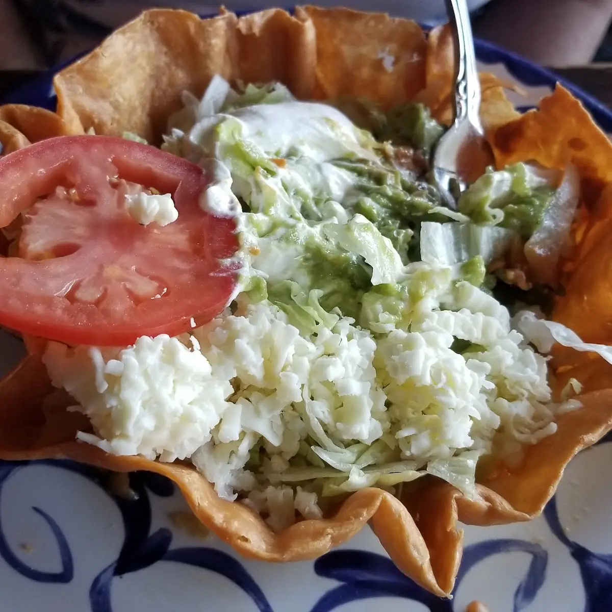 Taco Salad with Shredded Chicken