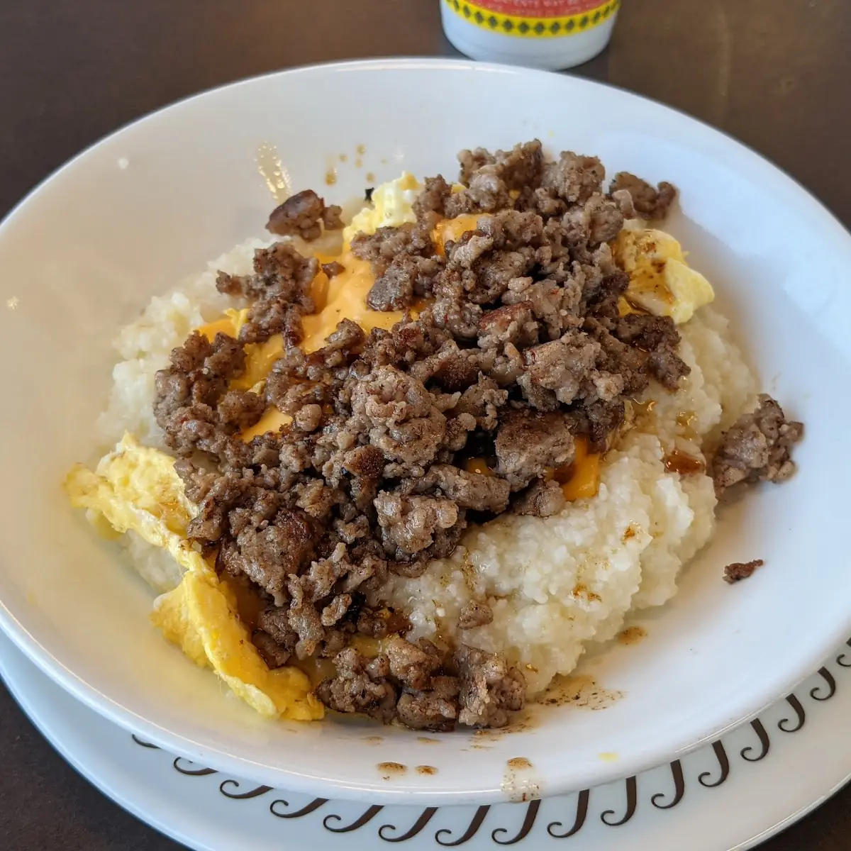 Sausage Egg & Cheese Grits Bowl