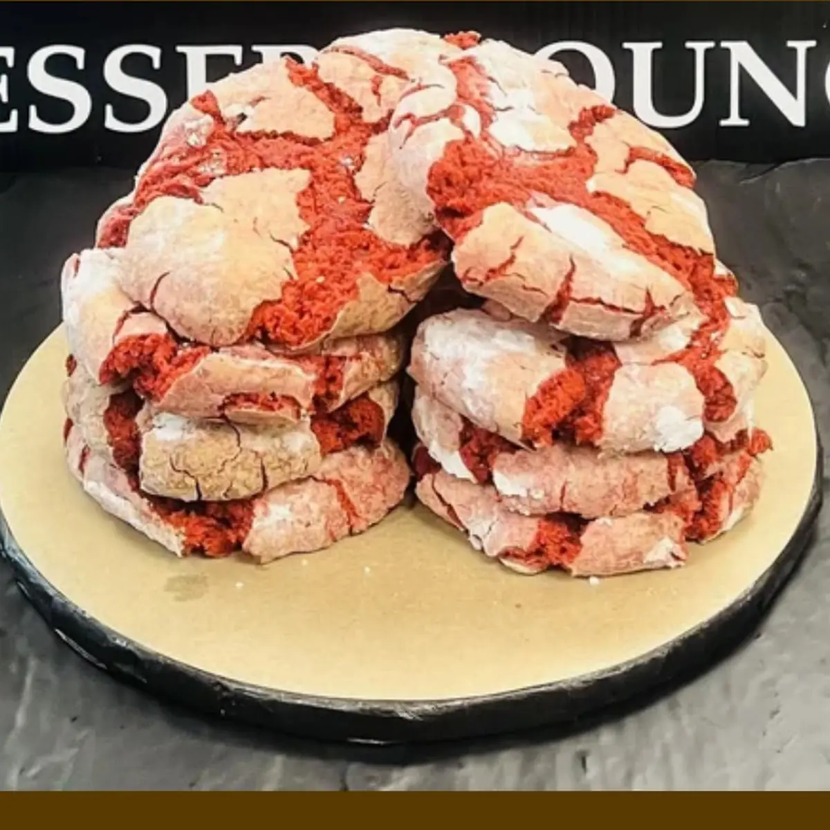 Red Velvet Crinkle Cookies
