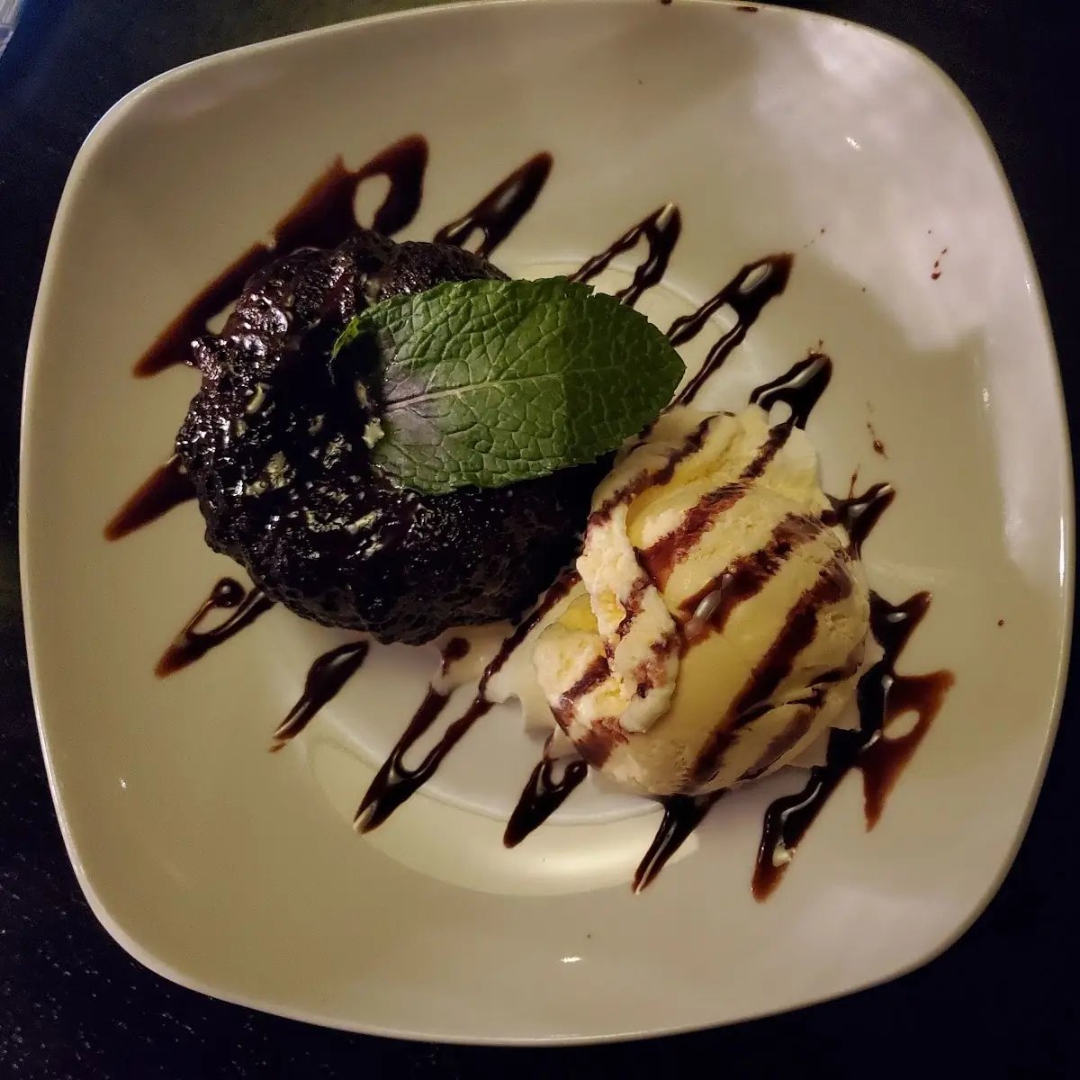 Chocolate Lava Cake with Vanilla Ice Cream