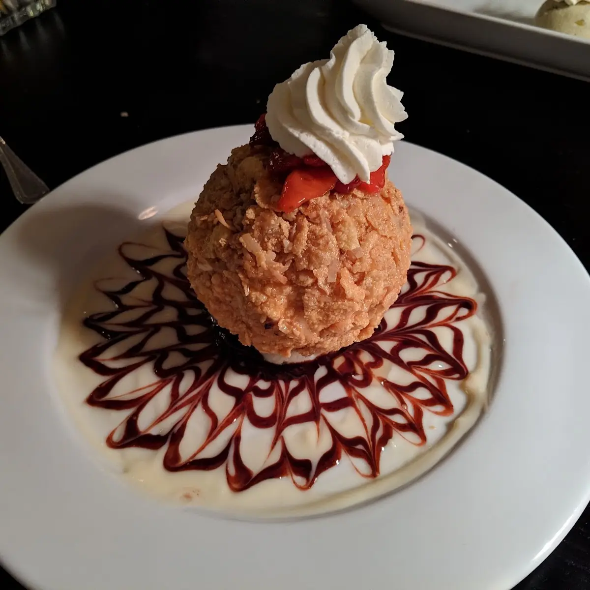 Walnut & Coconut Encrusted Deep Fried Ice Cream