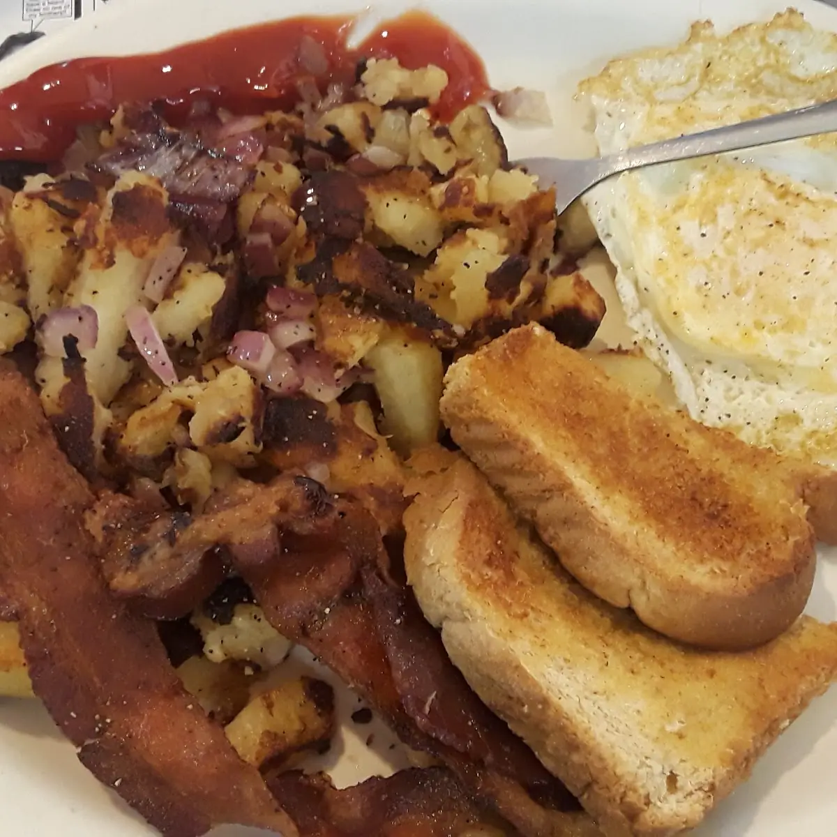 Eggs Home Fries and Steak