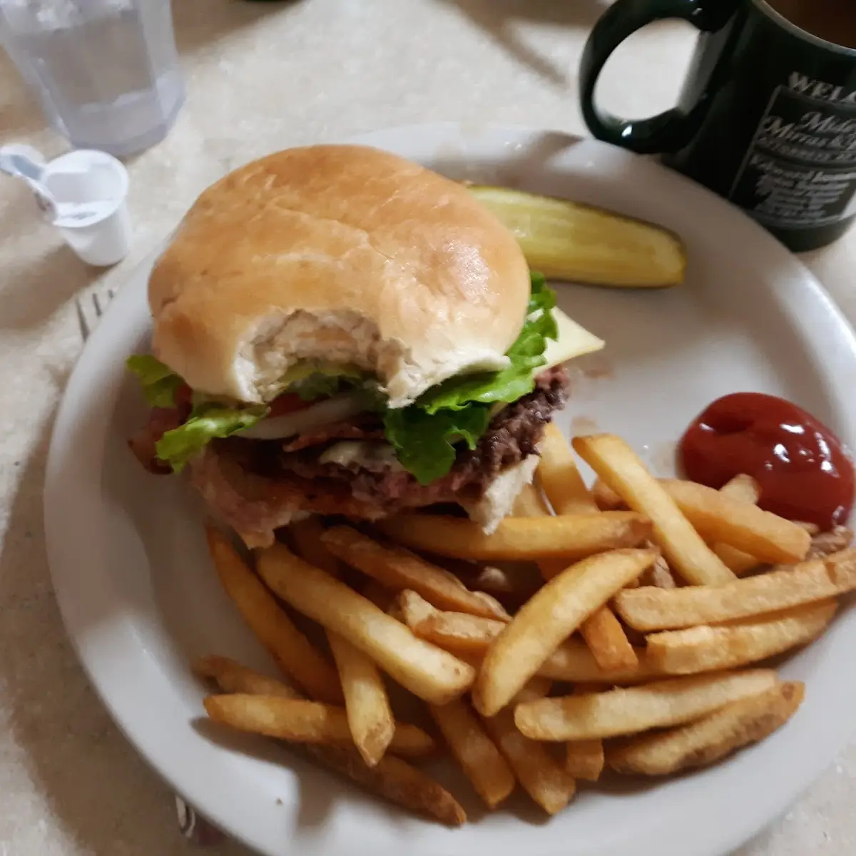 Bacon Cheeseburger with Fries