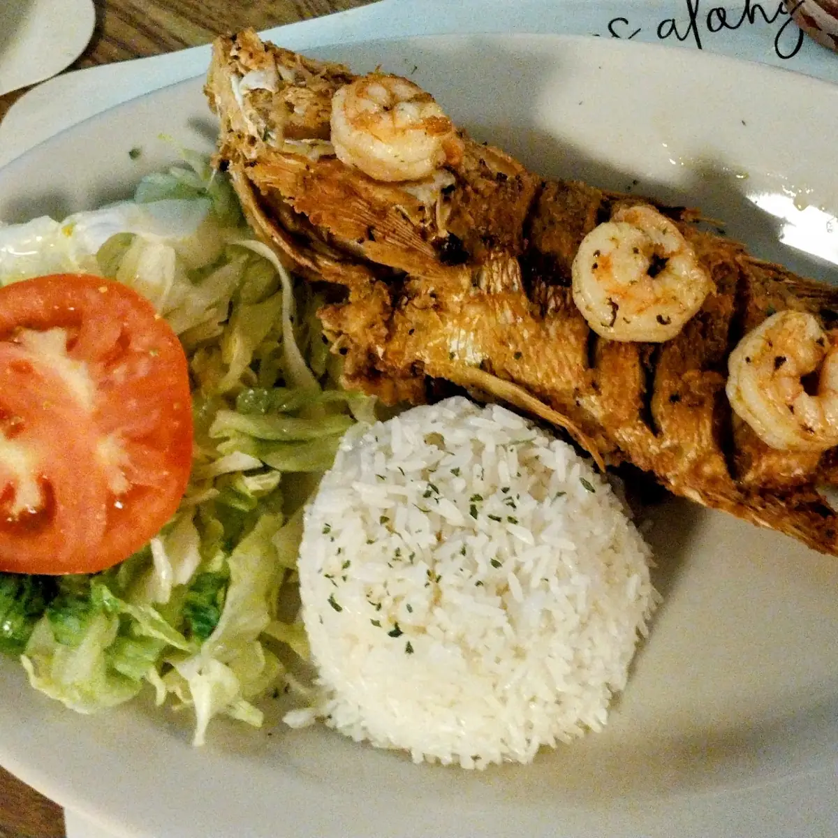 Red Snapper with Rice and Salad