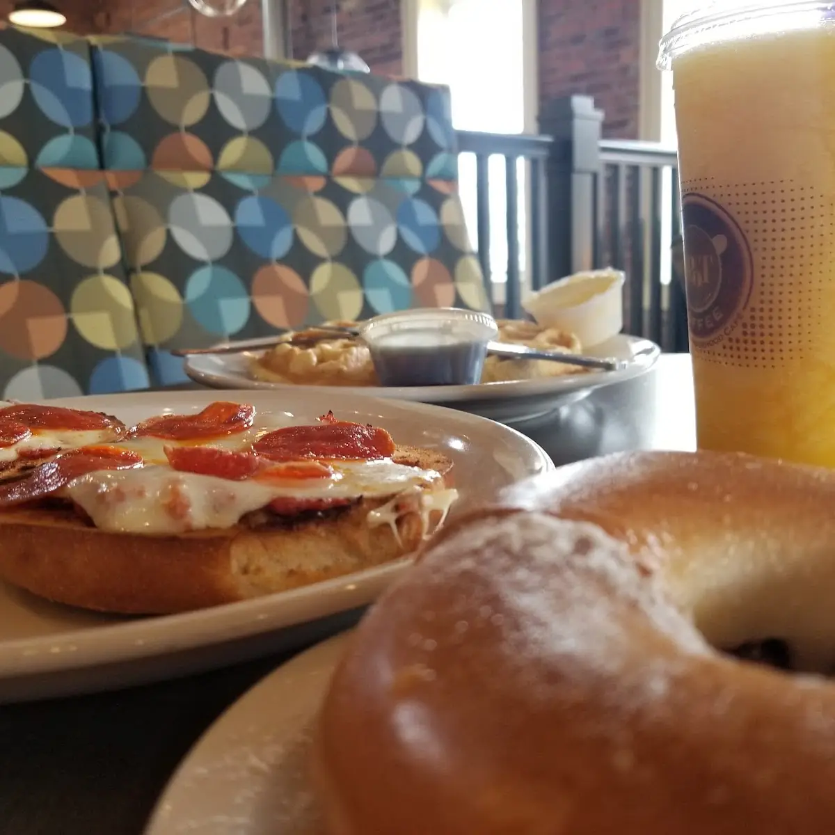 Belgian Waffle Pizza Bagel Plain Bagel