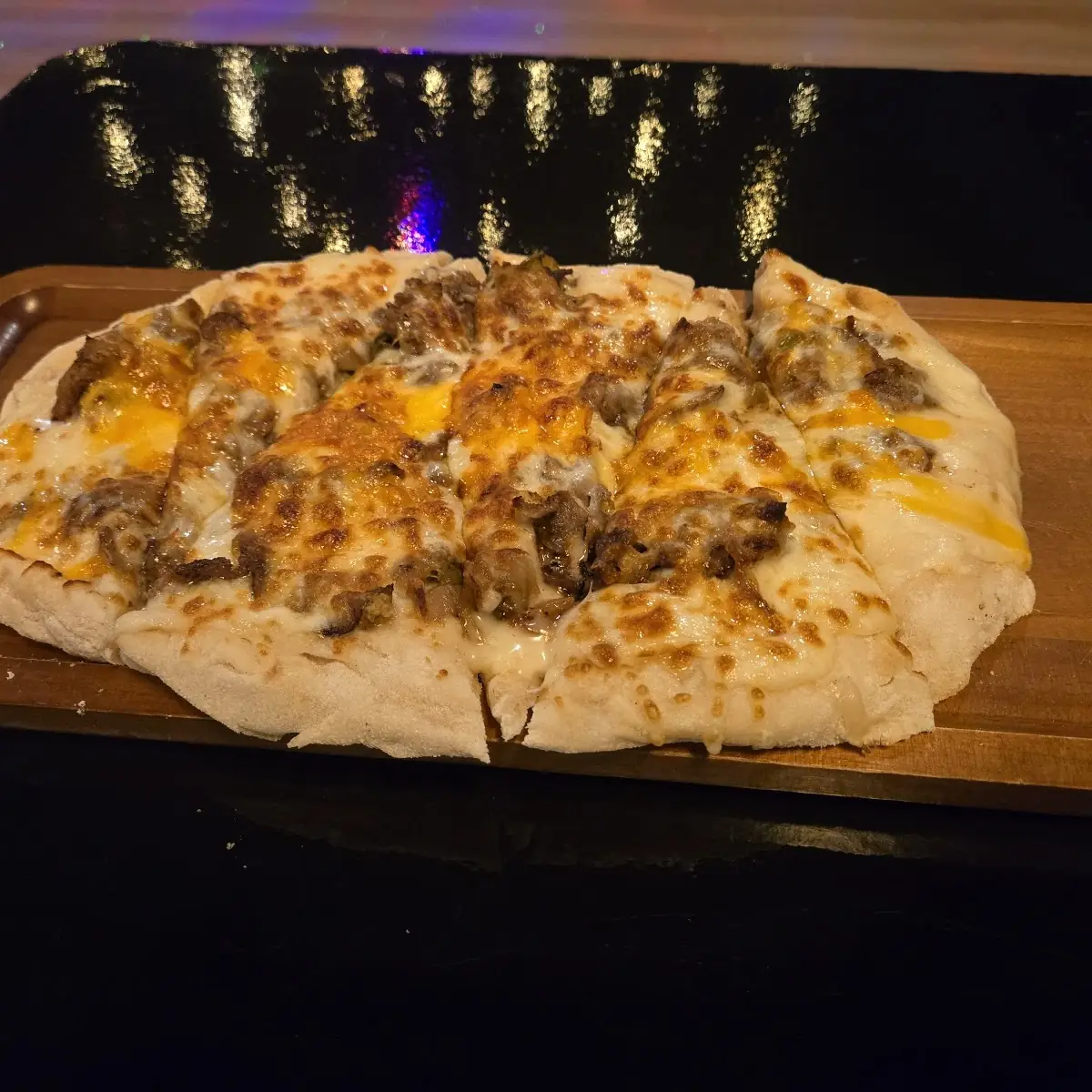 Philly Cheesesteak Flatbread
