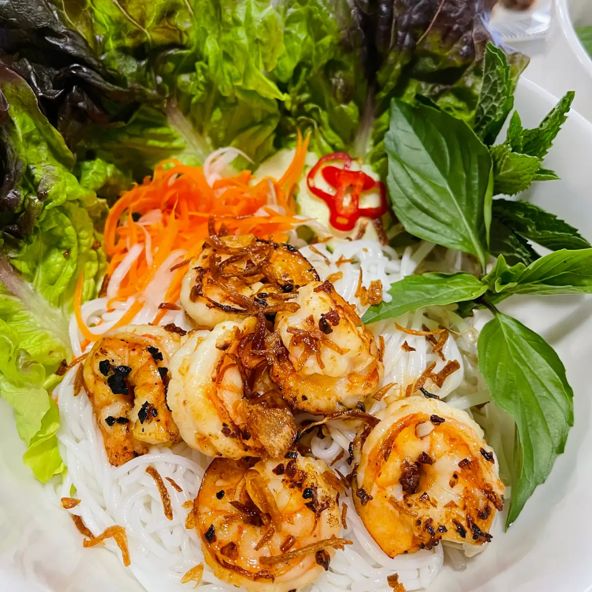 Grill Shrimp Vermicelli Noodles