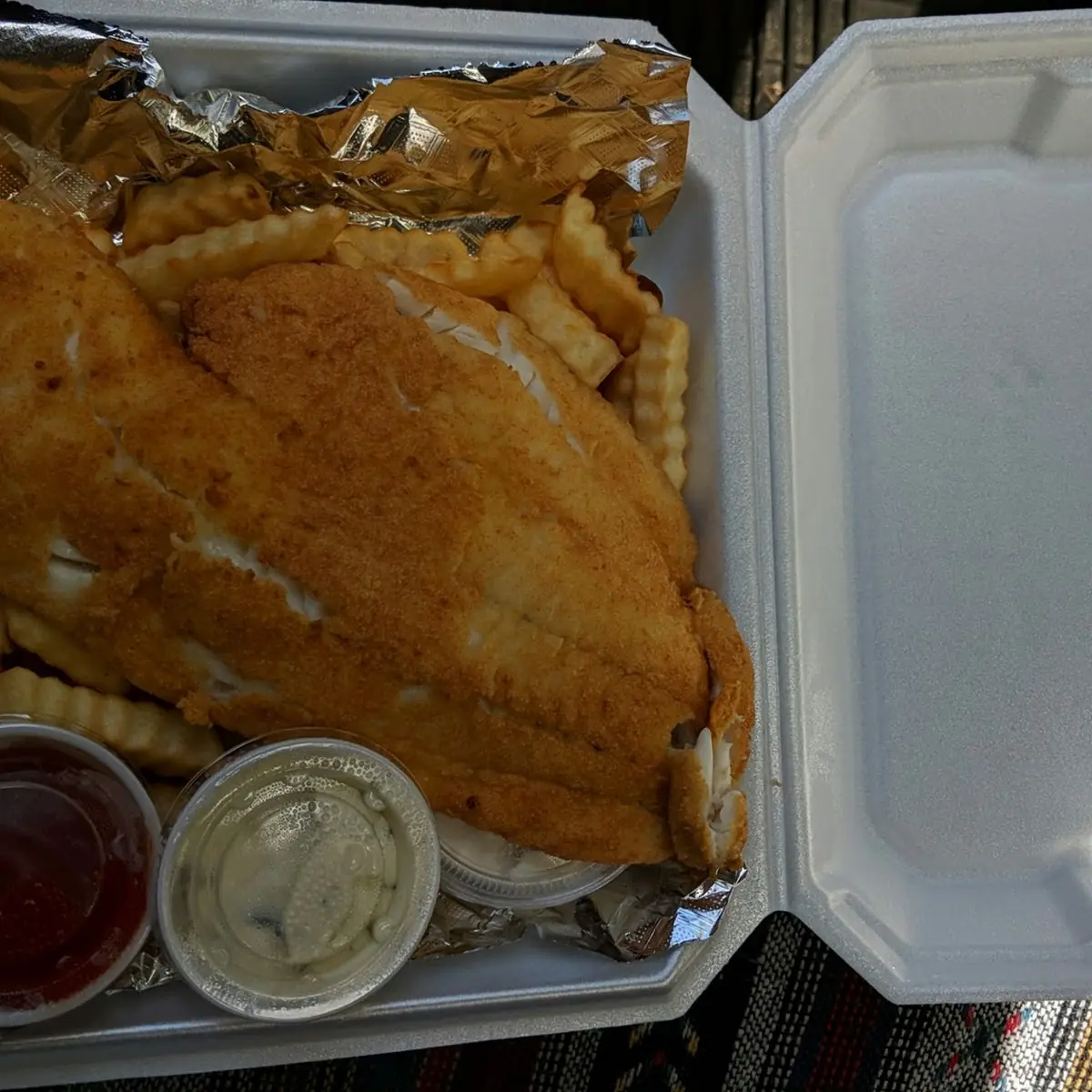 Pineapple Cole Slaw Fish and Chips
