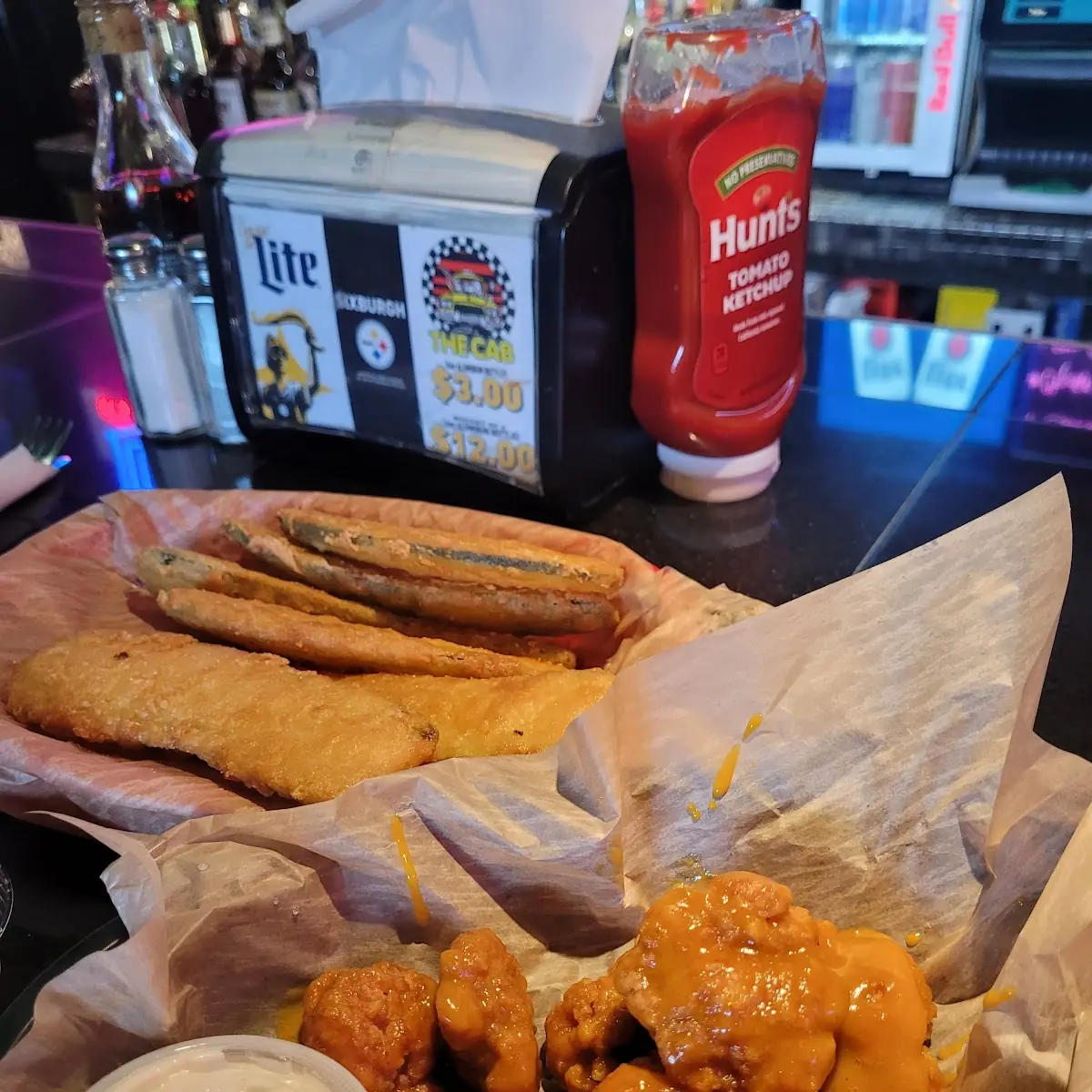 Boneless Wings and Zucchini Planks