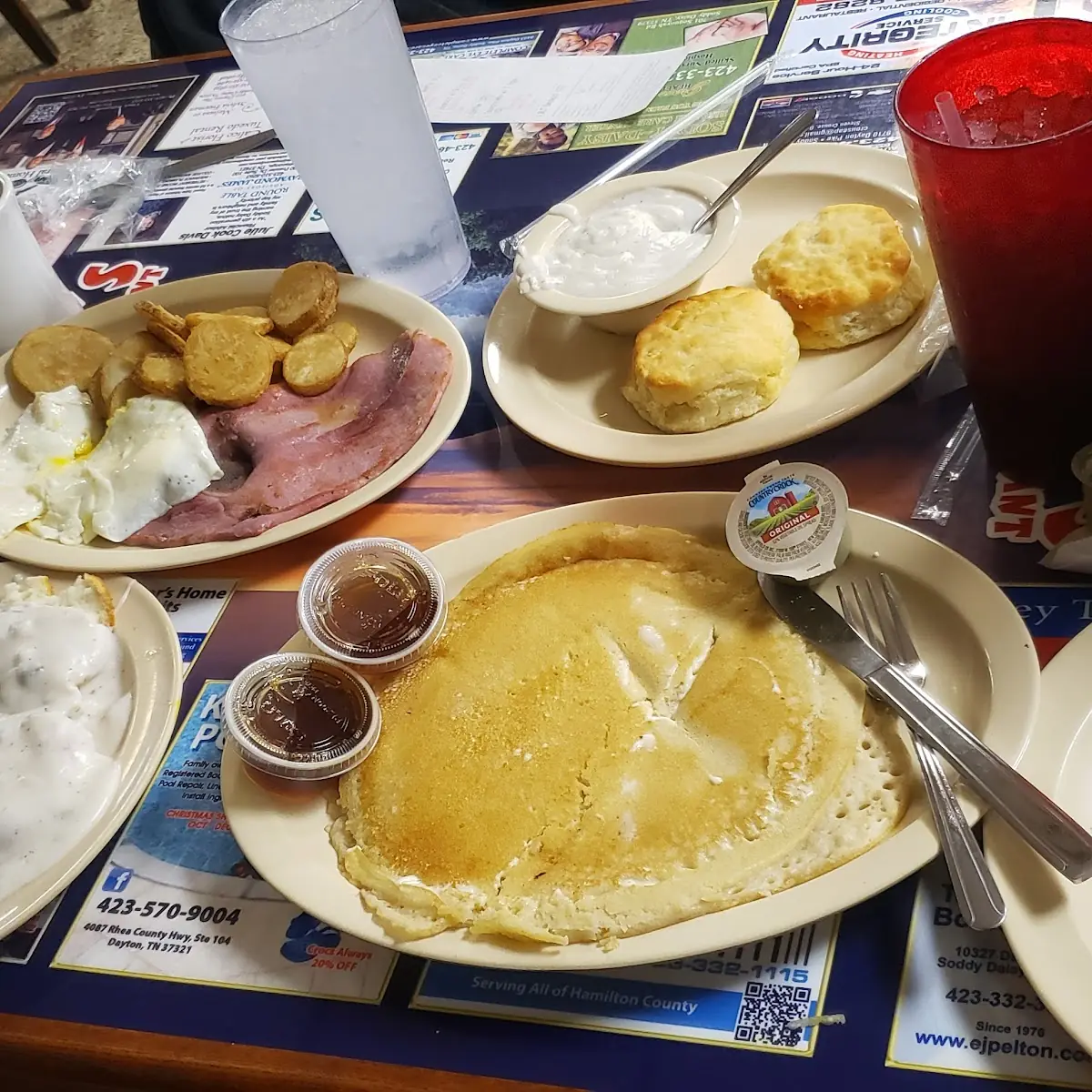 Ham Breakfast and Pancake Breakfast