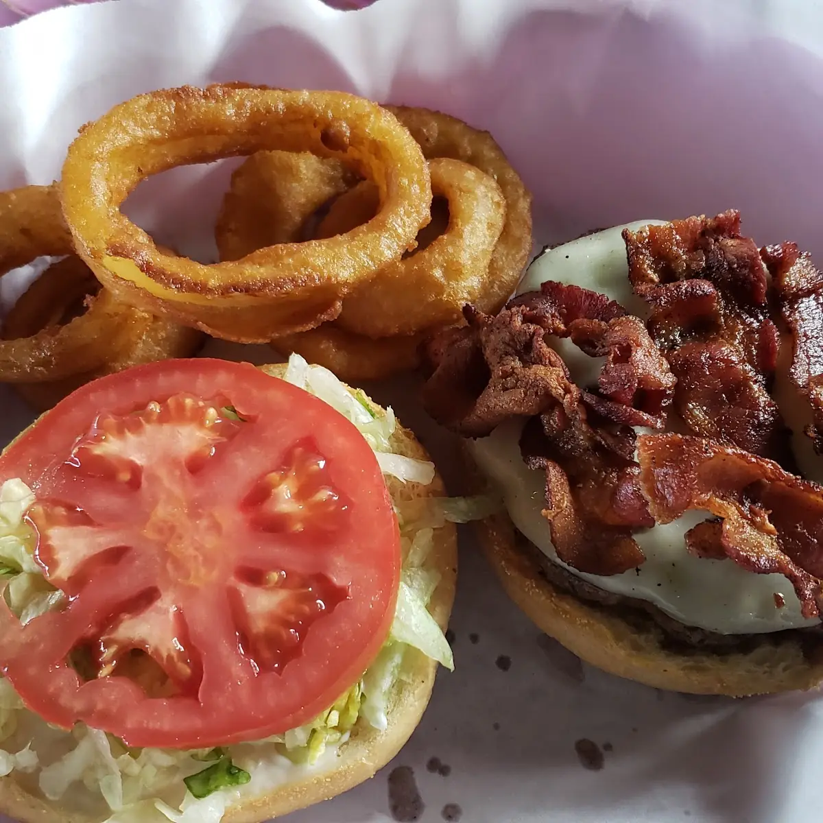 Bacon Cheeseburger with Optional O-Rings